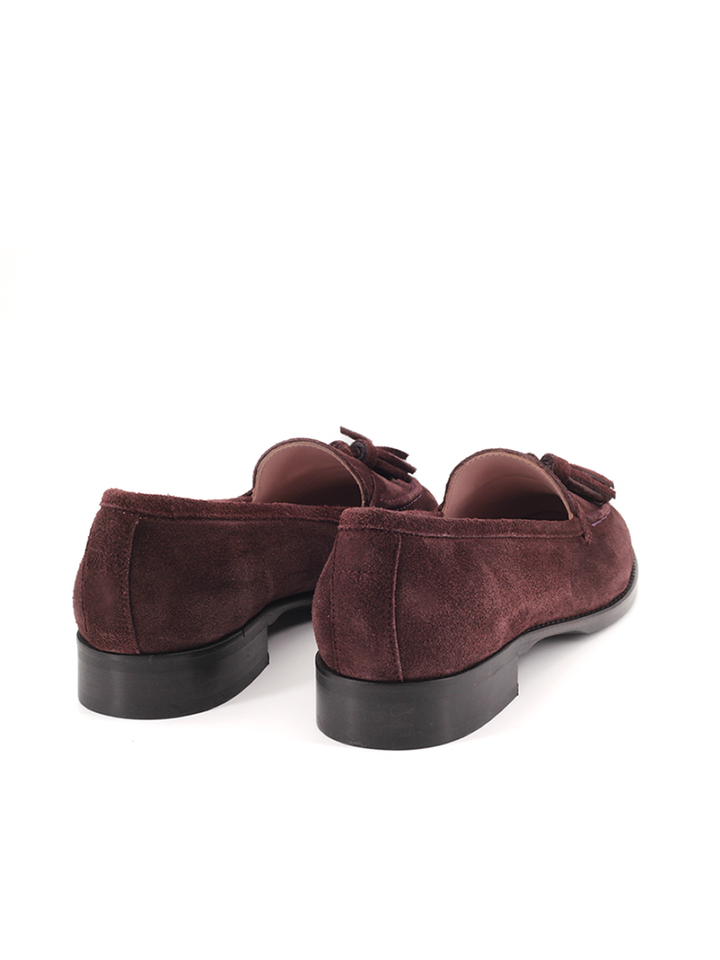 Mocasines Castellano®  de ante para mujer - Modelo Ibiza color burdeos