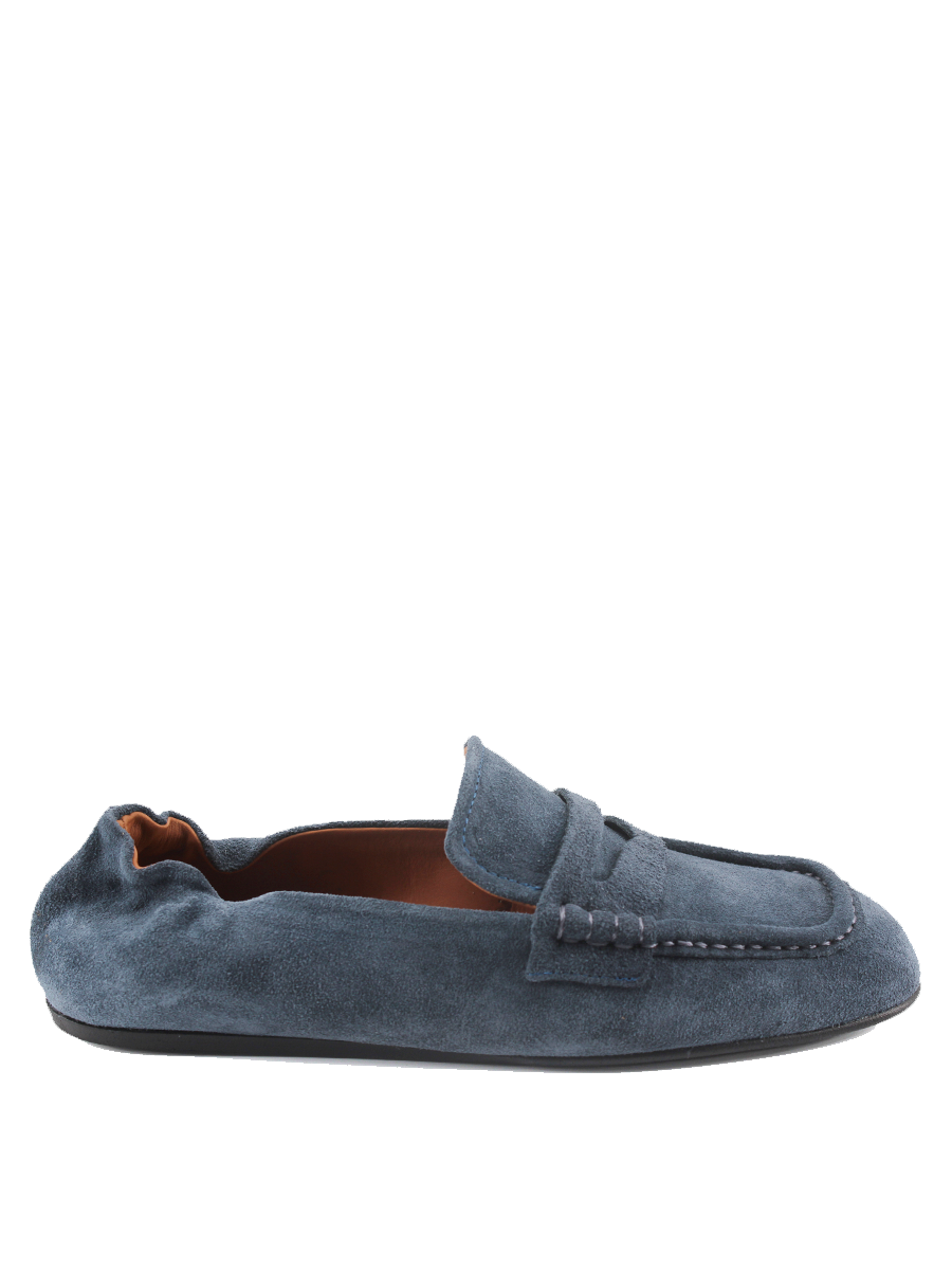 Mocasines Castellano® de ante para mujer con antifaz – Modelo Joon color gris