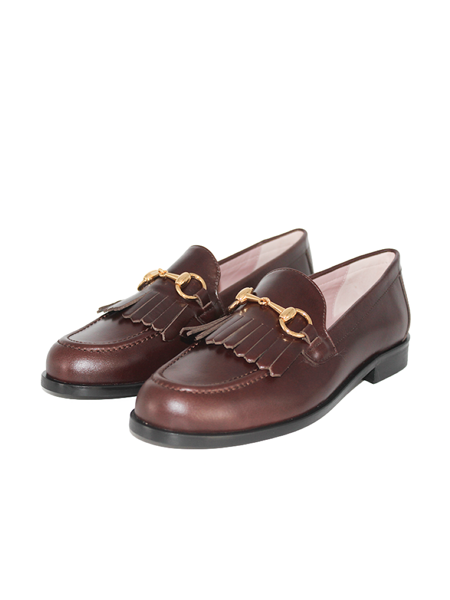 Mocasines Castellano® de piel para mujer - Modelo Mahon color moka