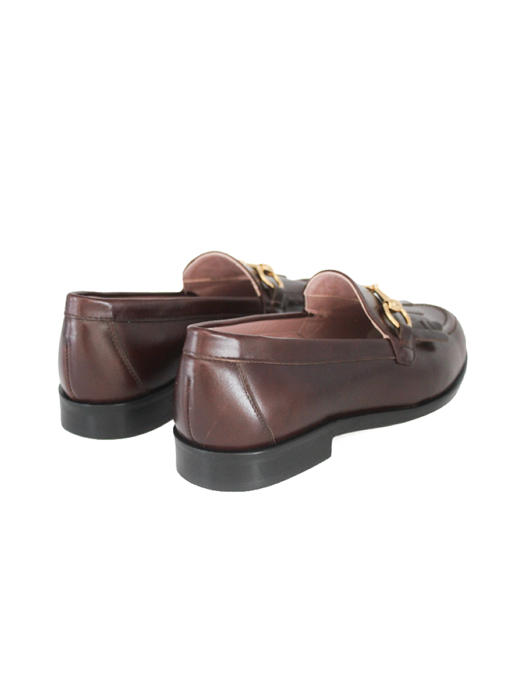 Mocasines Castellano® de piel para mujer - Modelo Mahon color moka