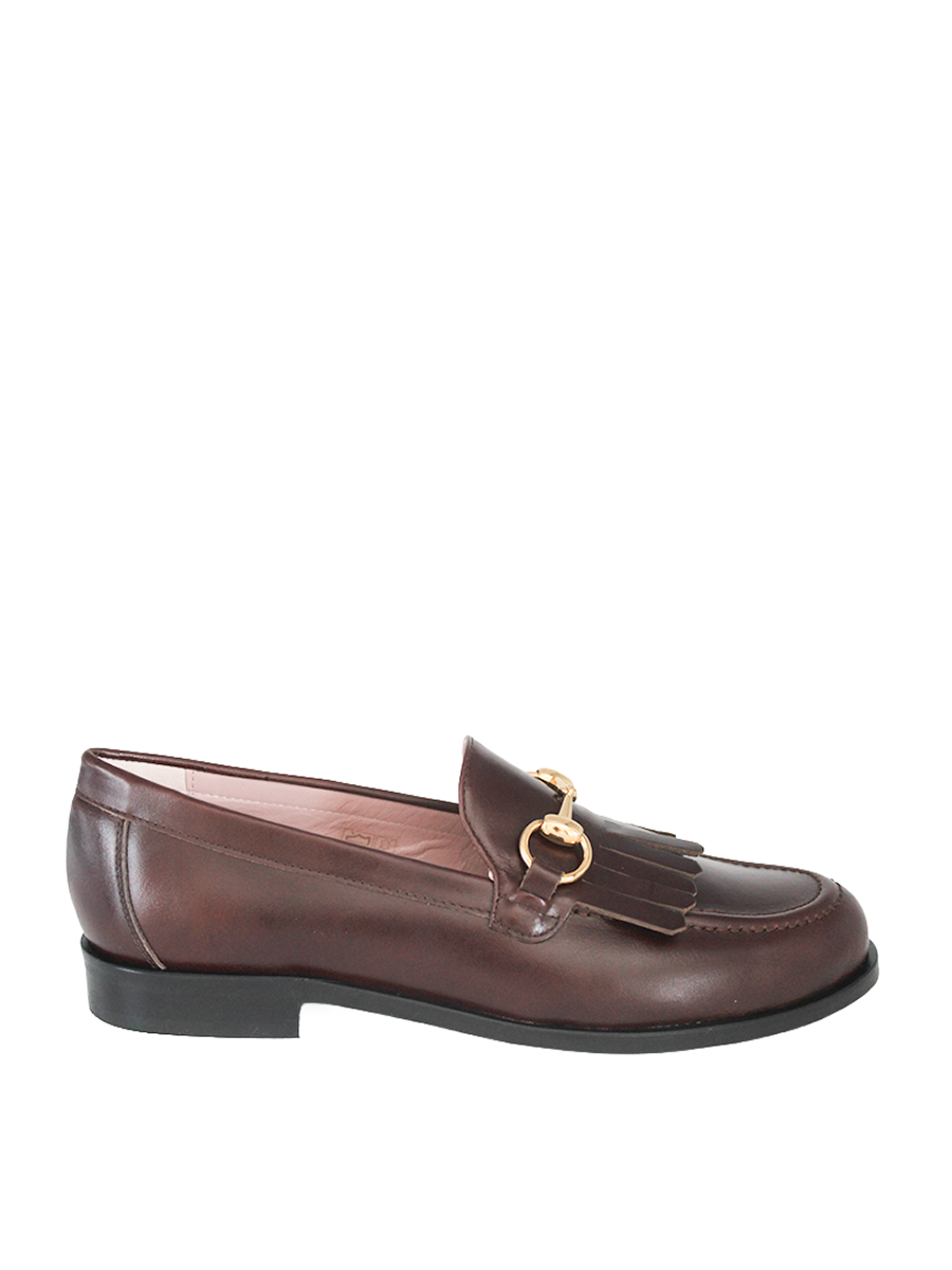 Mocasines Castellano® de piel para mujer - Modelo Mahon color moka