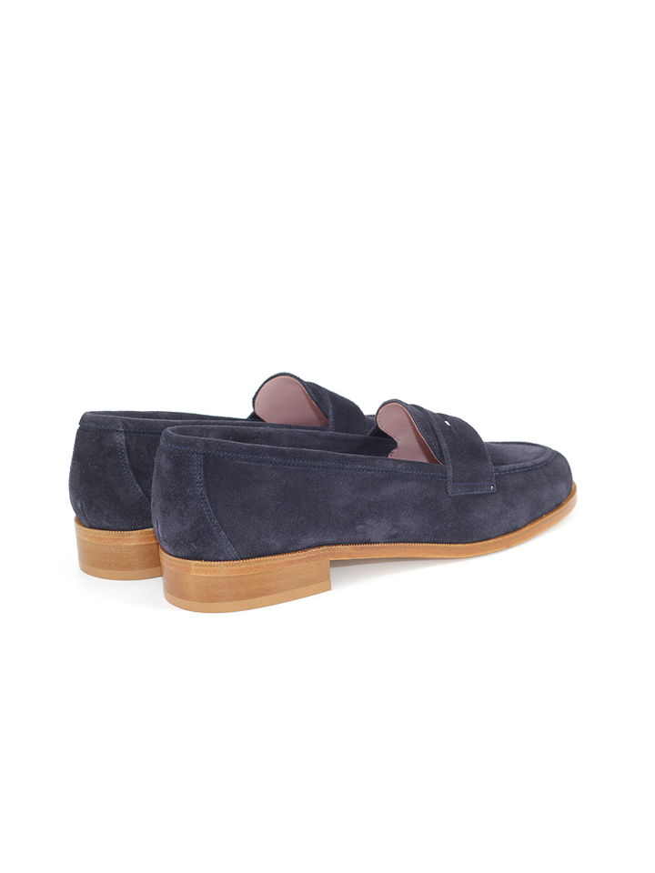 Mocasines Castellano® de ante para mujer - Modelo Mallorca color navy