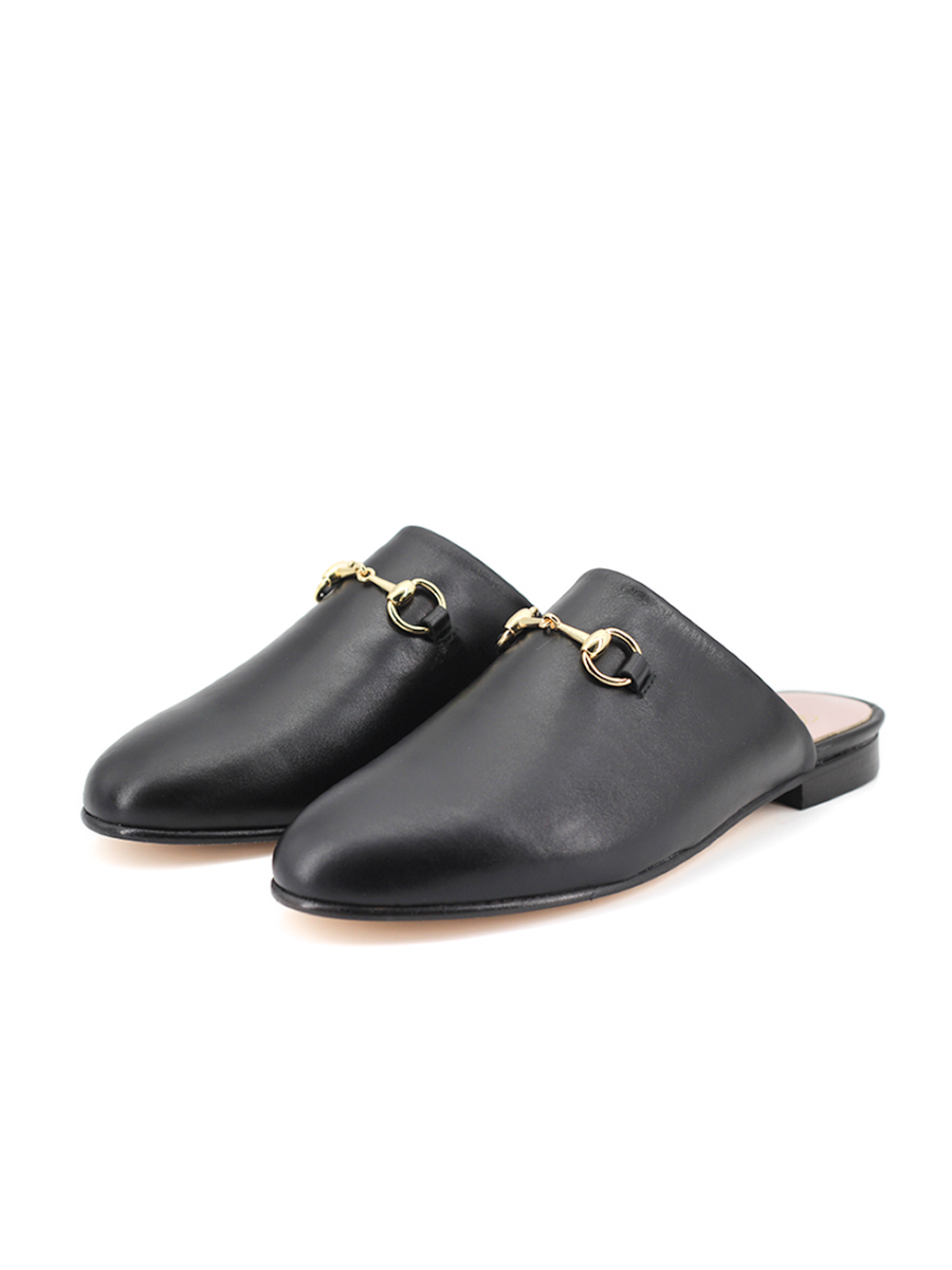 Mules Marsella piel color negro