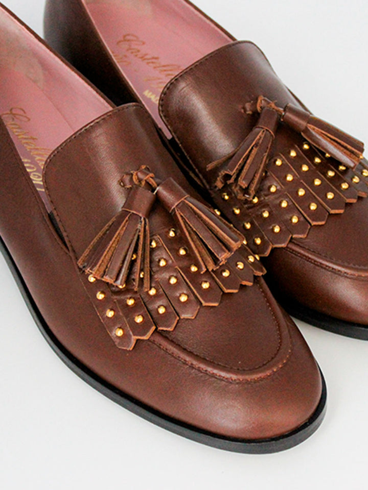 Messina FBT loafers in brown coy leather