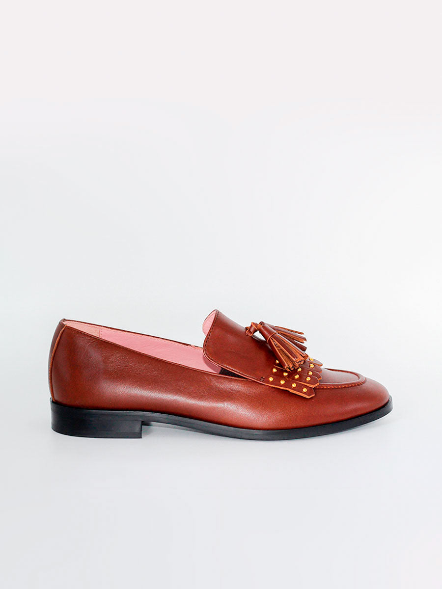 Messina FBT loafers in brown coy leather