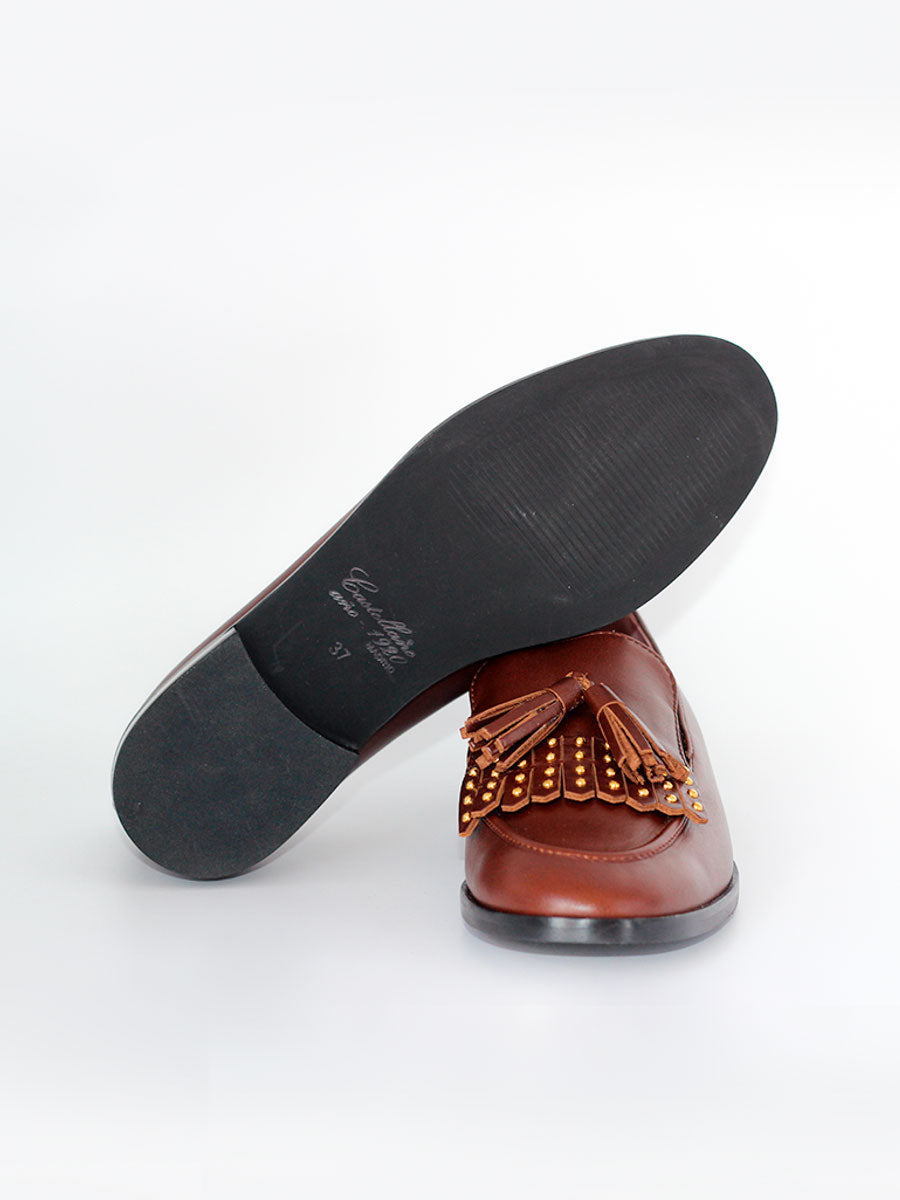 Messina FBT loafers in brown coy leather