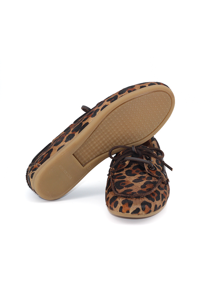 Náuticos Castellano® de piel para mujer – Modelo Misaki color animal print