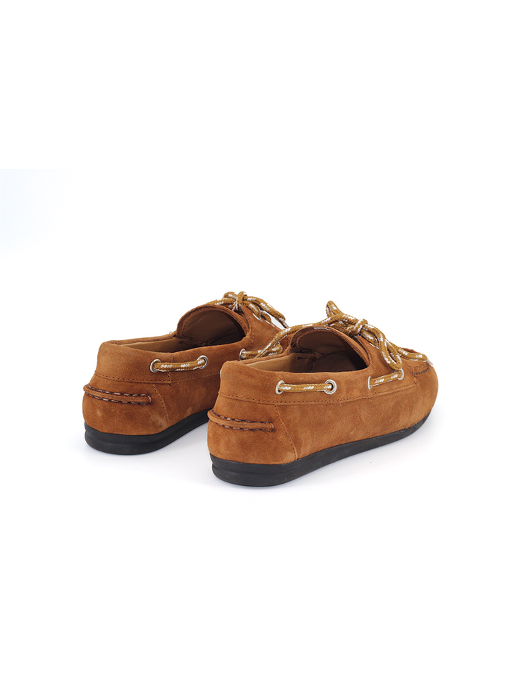 Náuticos Castellano® de ante para mujer – Modelo Misaki color cuero