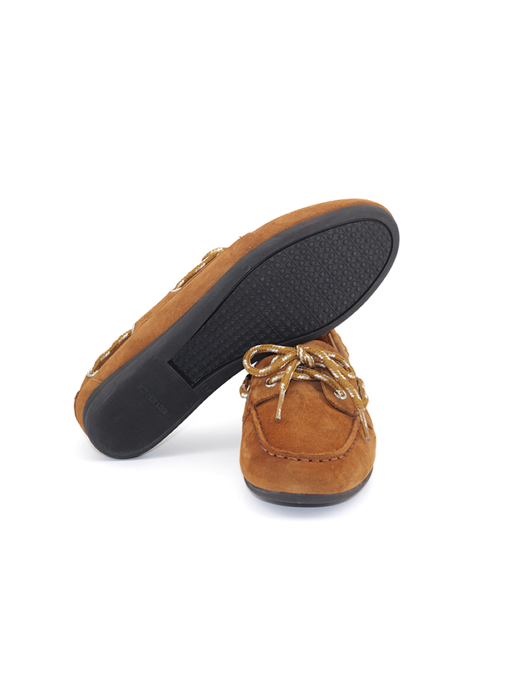 Náuticos Castellano® de ante para mujer – Modelo Misaki color cuero