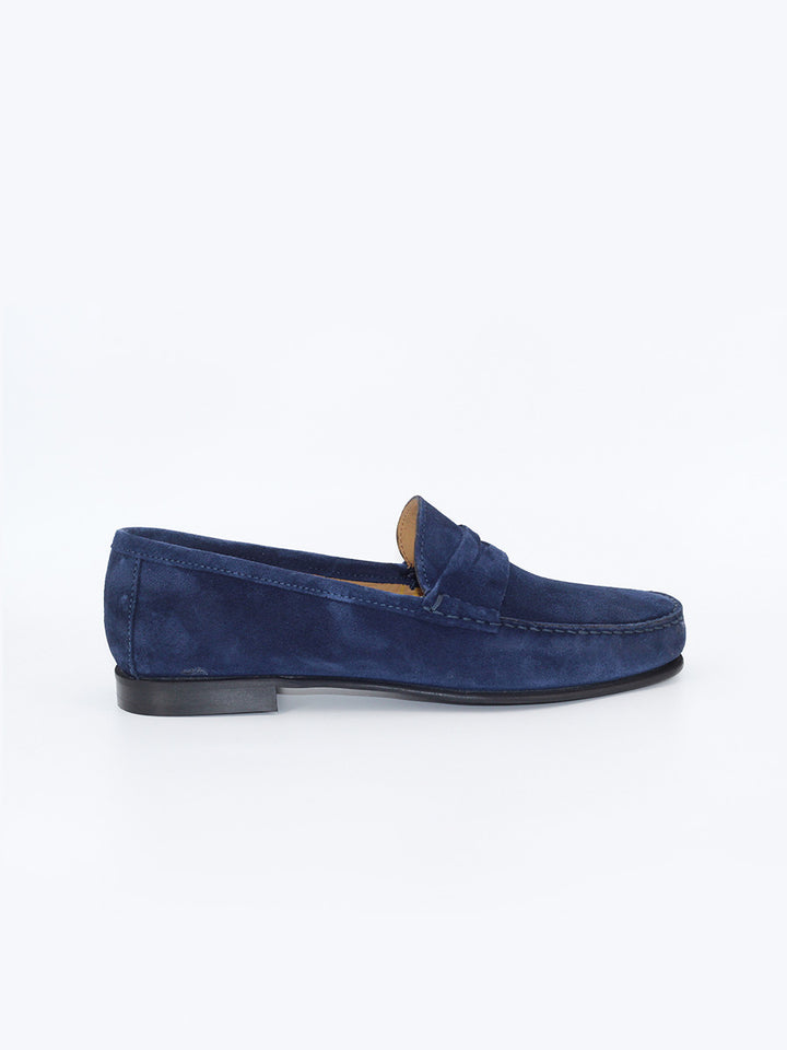 Paolo men's loafers in blue suede