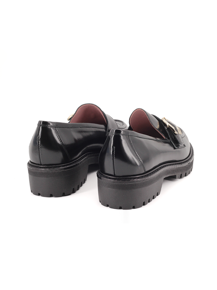 Mocasines Castellano® de piel para mujer - Modelo Penelope color negro