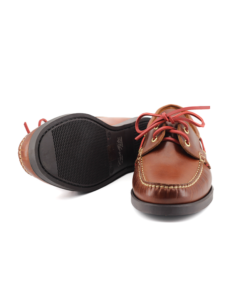 Náutico hombre en piel  ciclón color cuero | Modelo Puerto – Castellano®