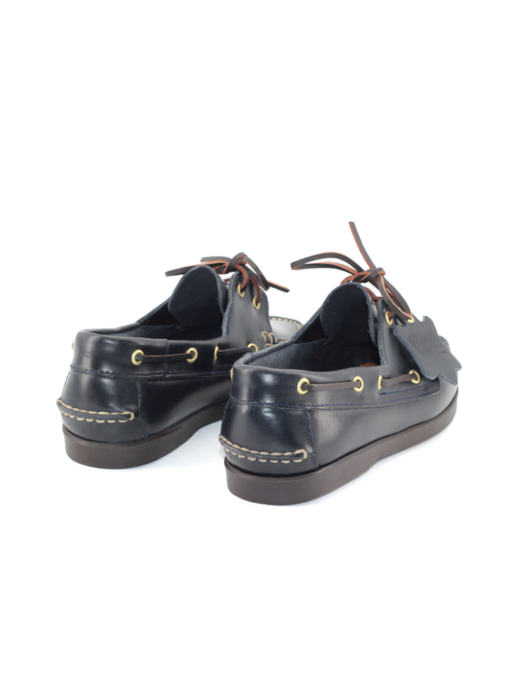 Náutico hombre en piel  ciclón color marino | Modelo Puerto – Castellano®