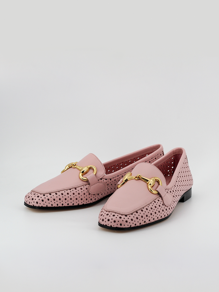 Rio women's pink leather loafers 