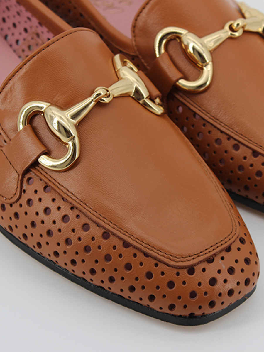 Mocasines de mujer Rio piel color cuero