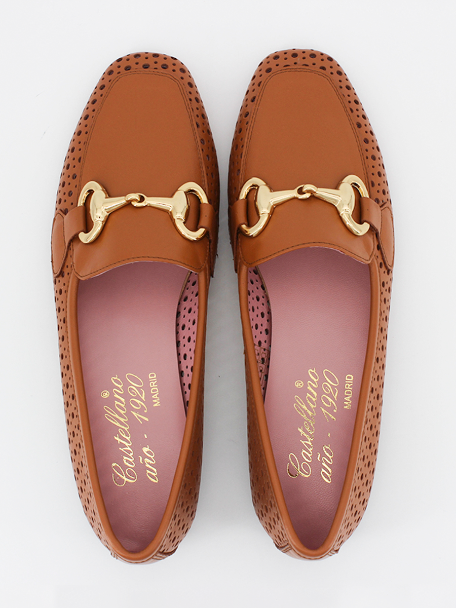 Mocasines de mujer Rio piel color cuero