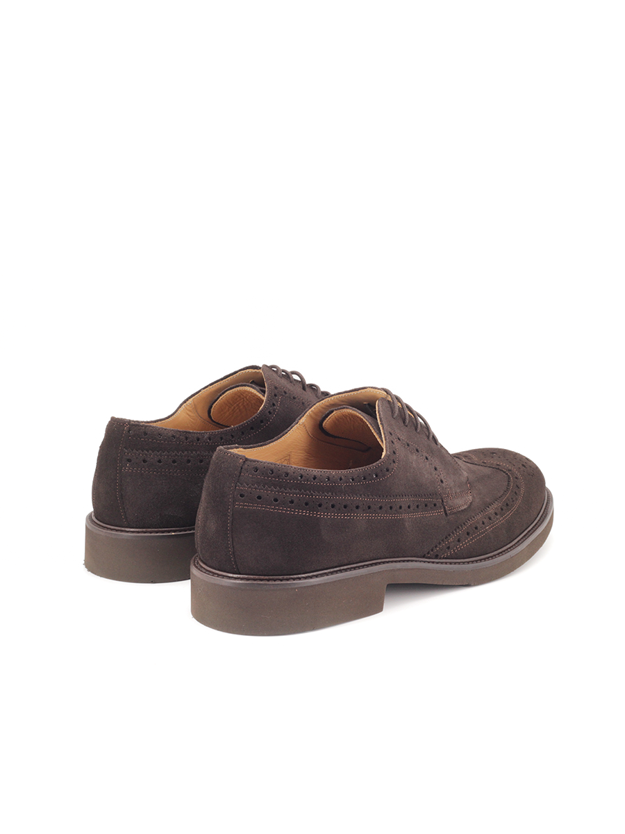 Zapatos blucher Robert pala vega de piel ante color cafe