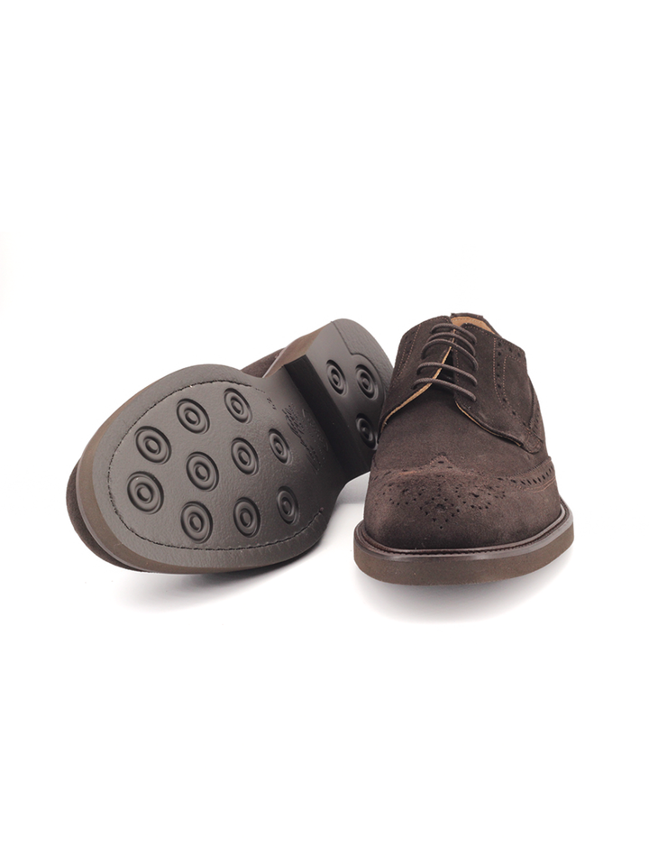 Zapatos blucher Robert pala vega de piel ante color cafe