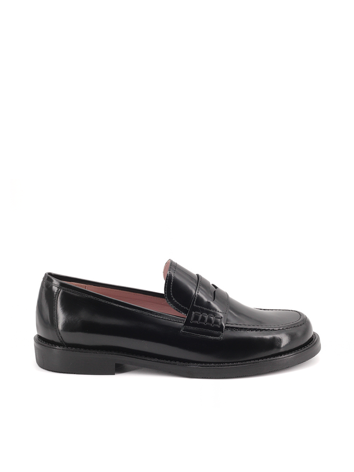 Mocasines Castellano® de piel para mujer - Modelo Stanford color negro