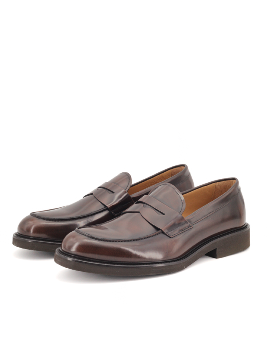 Mocasines Castellano® de piel antik  para hombre – Modelo Toro color expresso