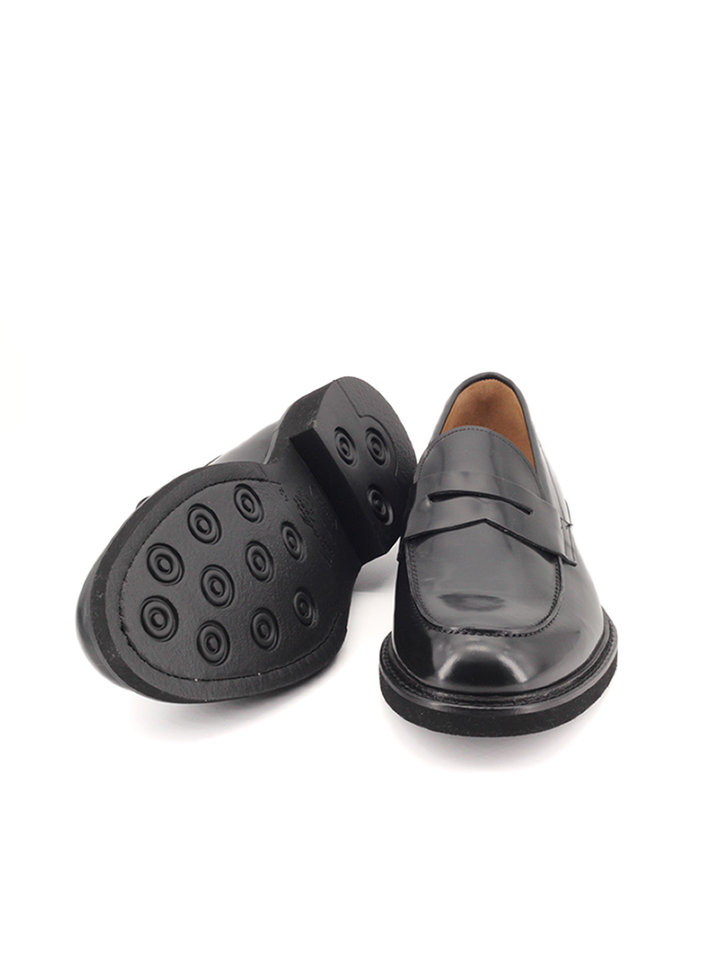 Mocasines Castellano® de piel antik  para hombre – Modelo Toro color negro
