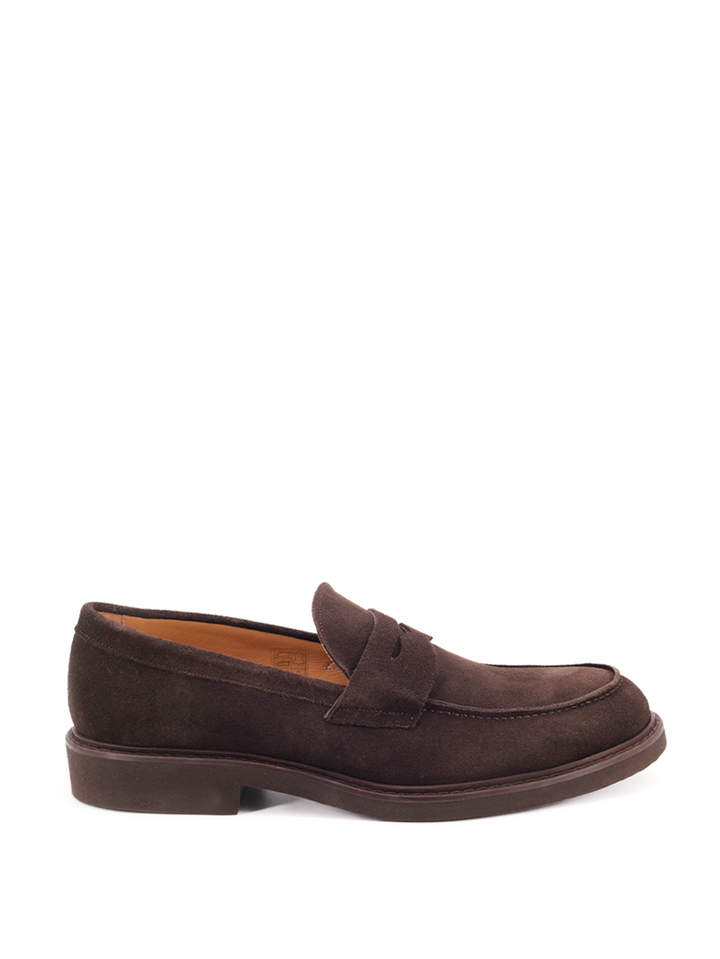 Mocasines Castellano® de piel ante para hombre – Modelo Toro color café