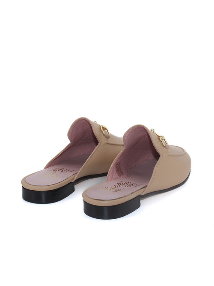 Mules Venecia piel color vainilla