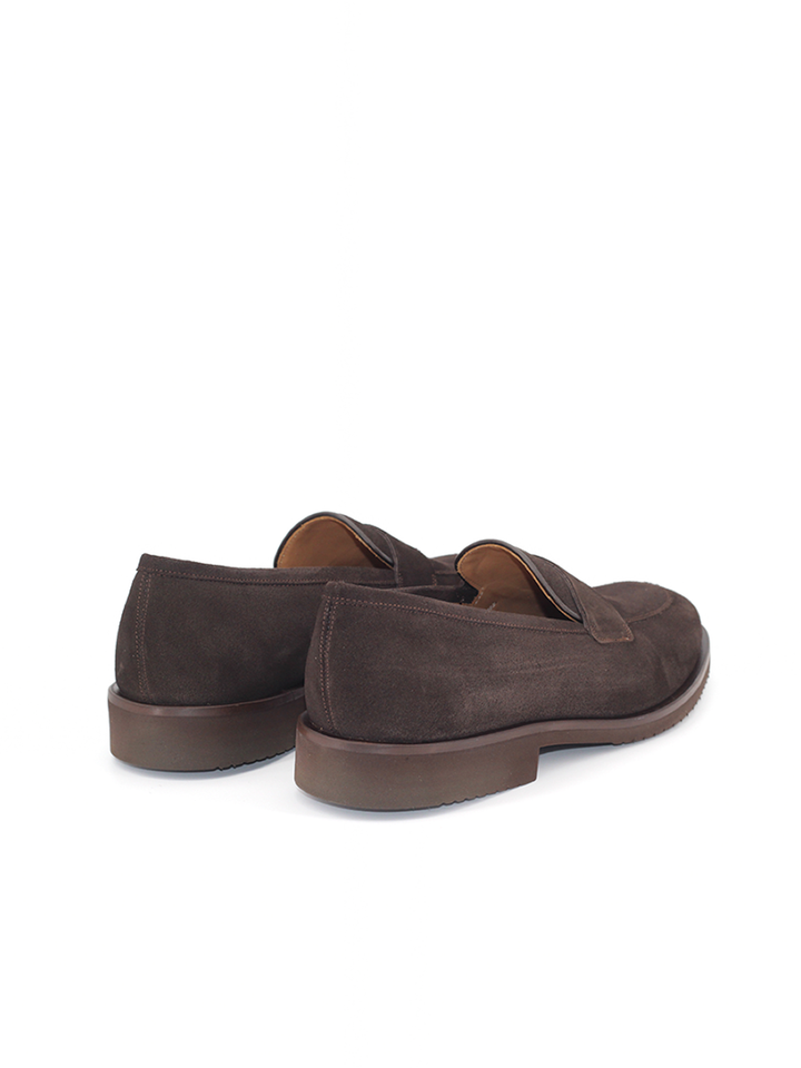 Mocasines Castellano® de ante para hombre con antifaz – Modelo Vittorio color cafe