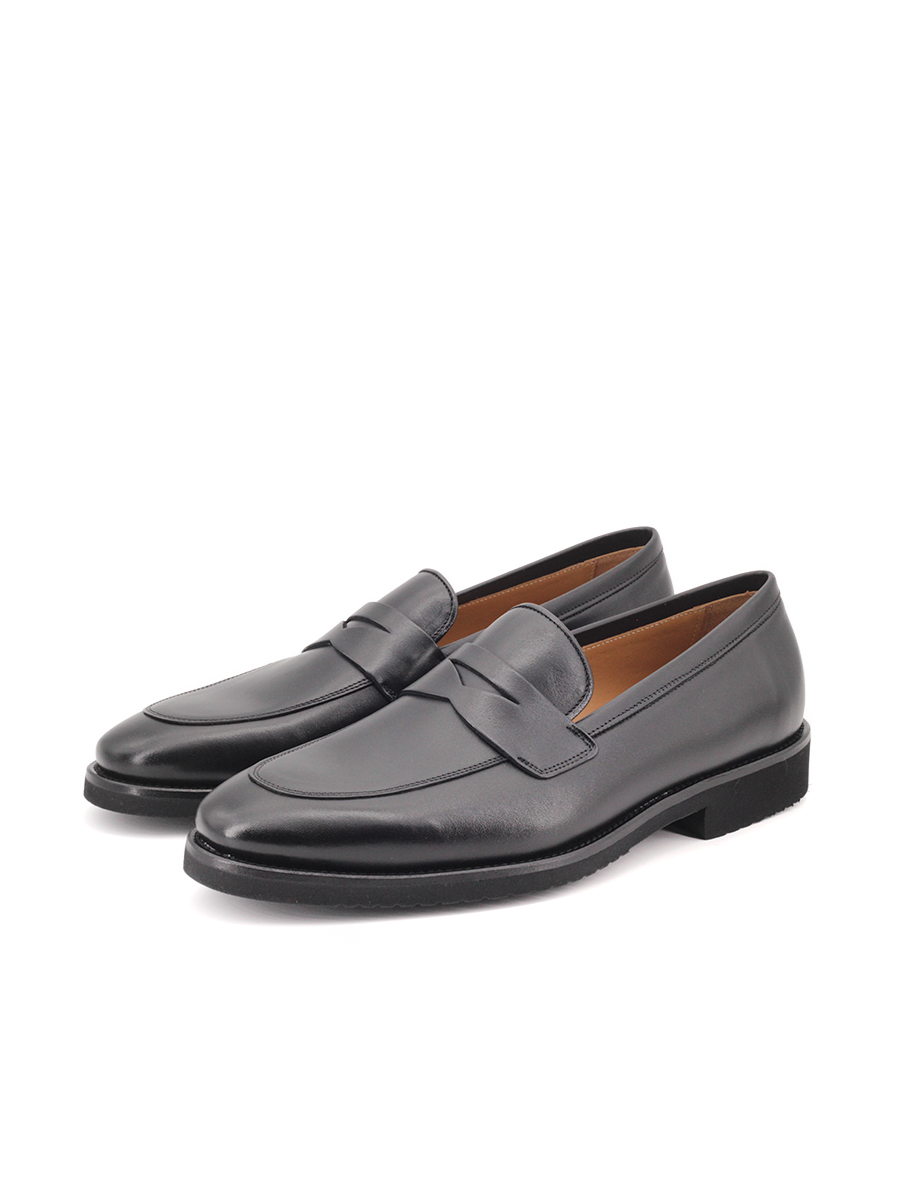 Mocasines Castellano® de piel para hombre – Modelo Vittorio color negro
