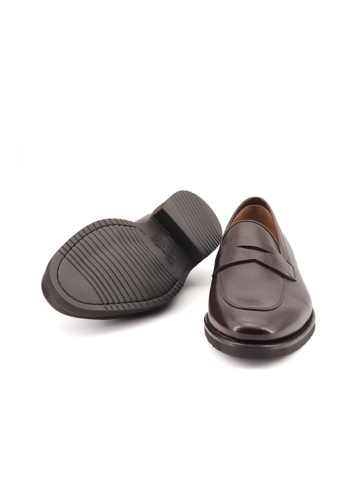 Mocasines Castellano® de piel para hombre con antifaz – Modelo Vittorio color niger