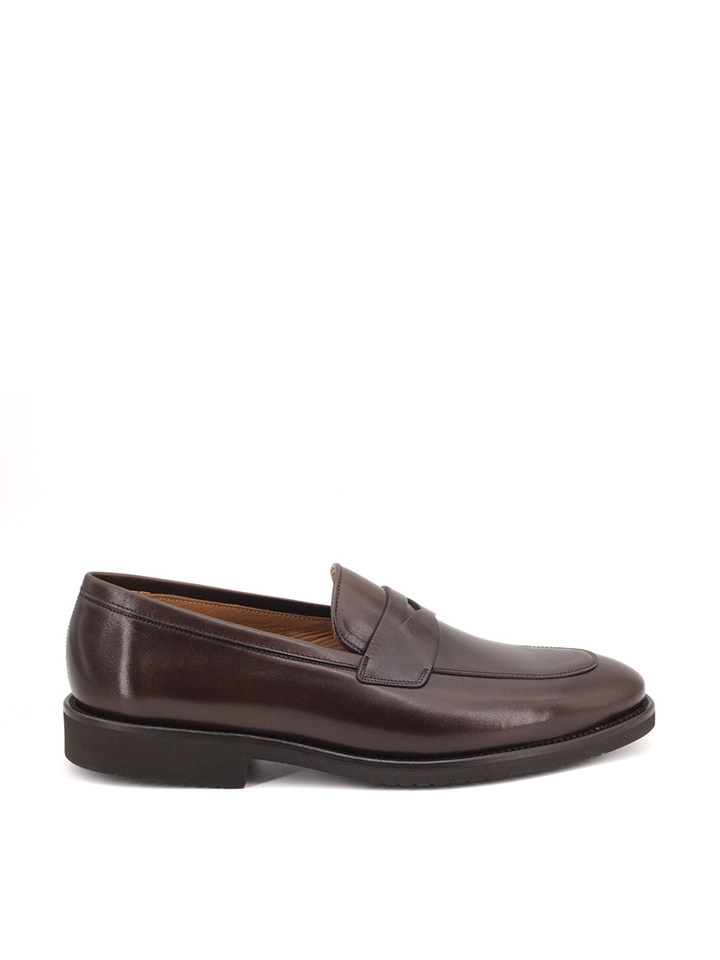 Mocasines Castellano® de piel para hombre con antifaz – Modelo Vittorio color niger
