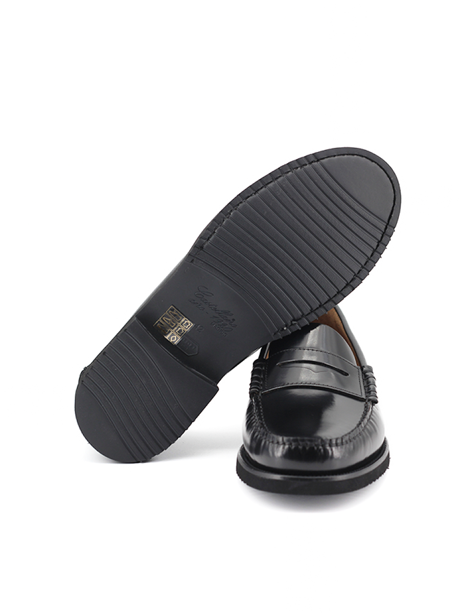 Mocasines Castellano® de piel antik para hombre – Modelo Young color negro