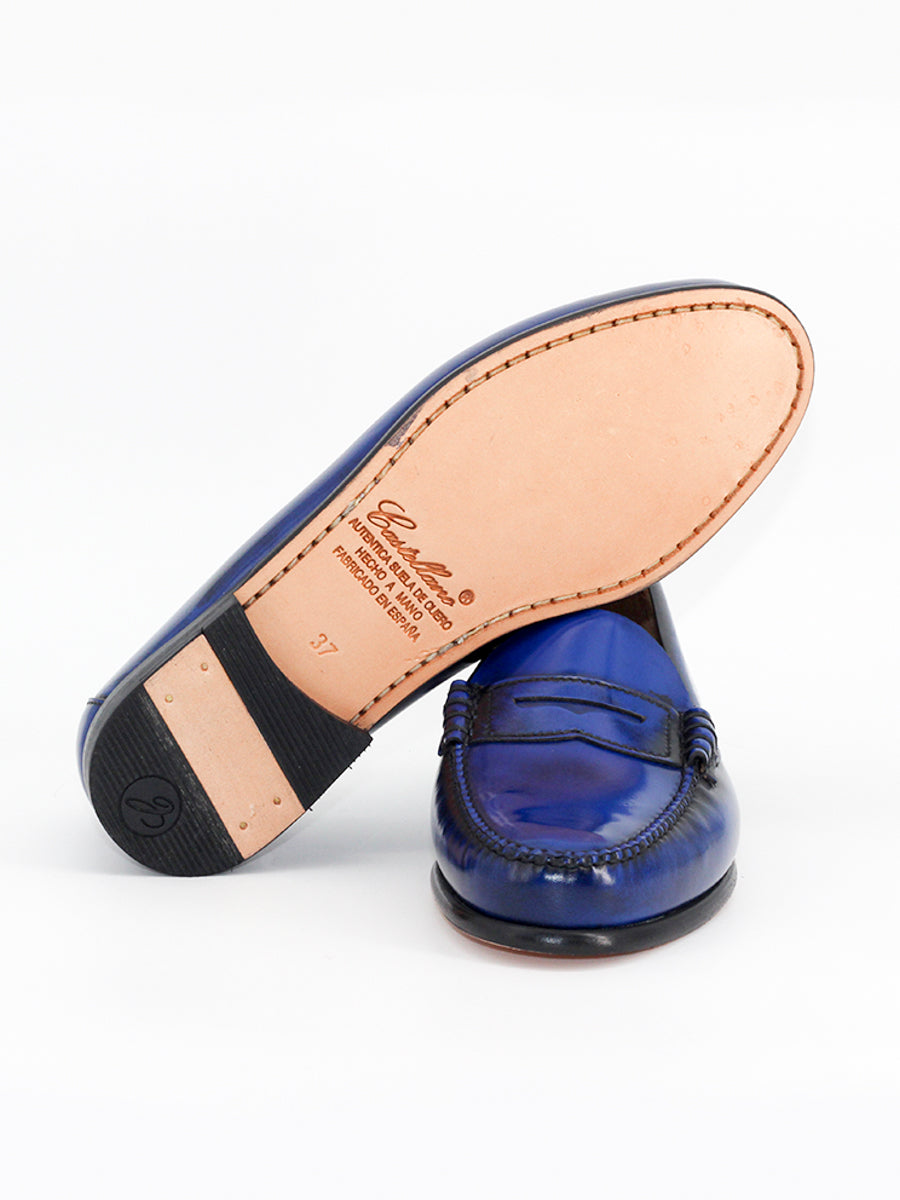 2200p moccasins in blue antik leather