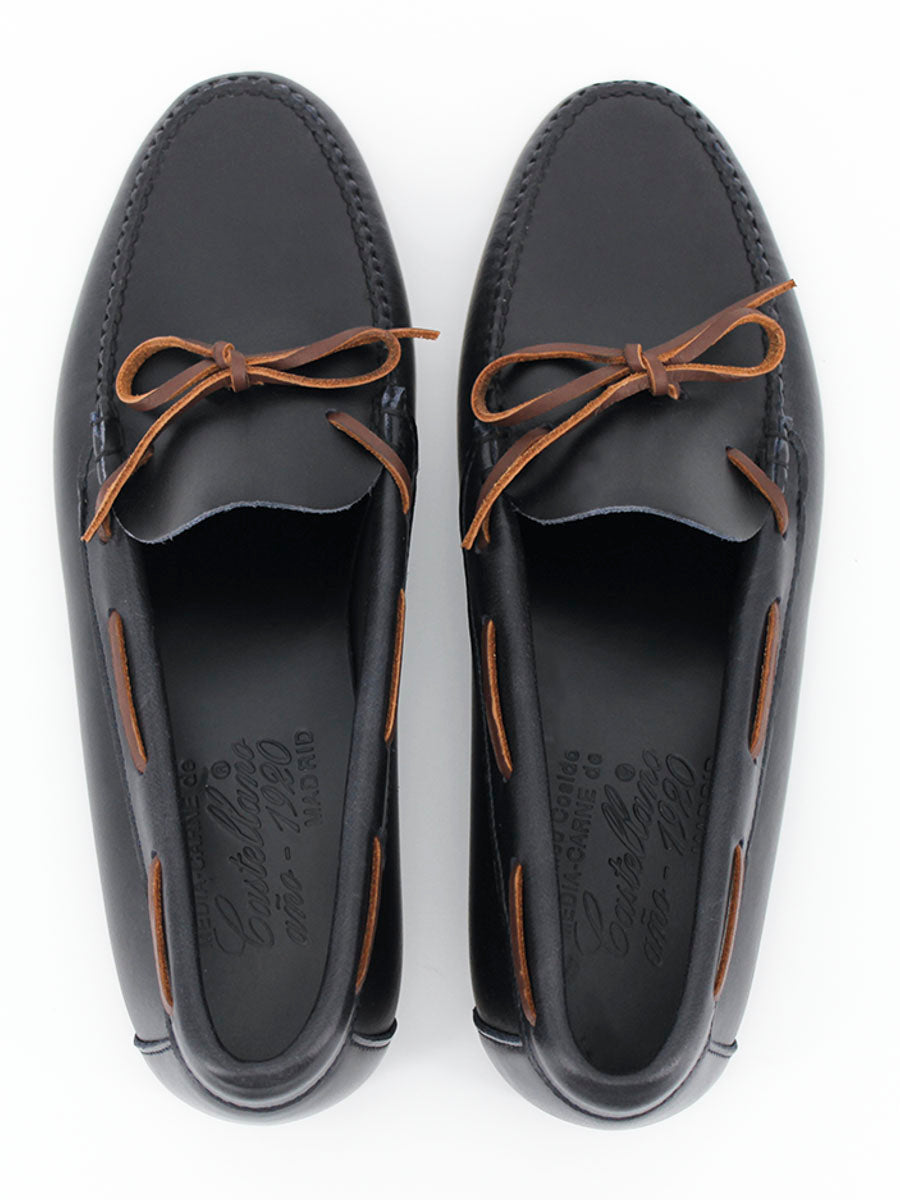 Mocasines 2204P de piel color azul marino