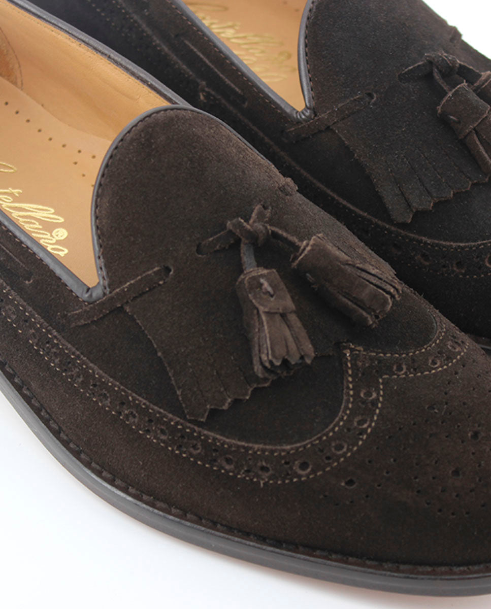 Mocasines 3565F de ante color marrón