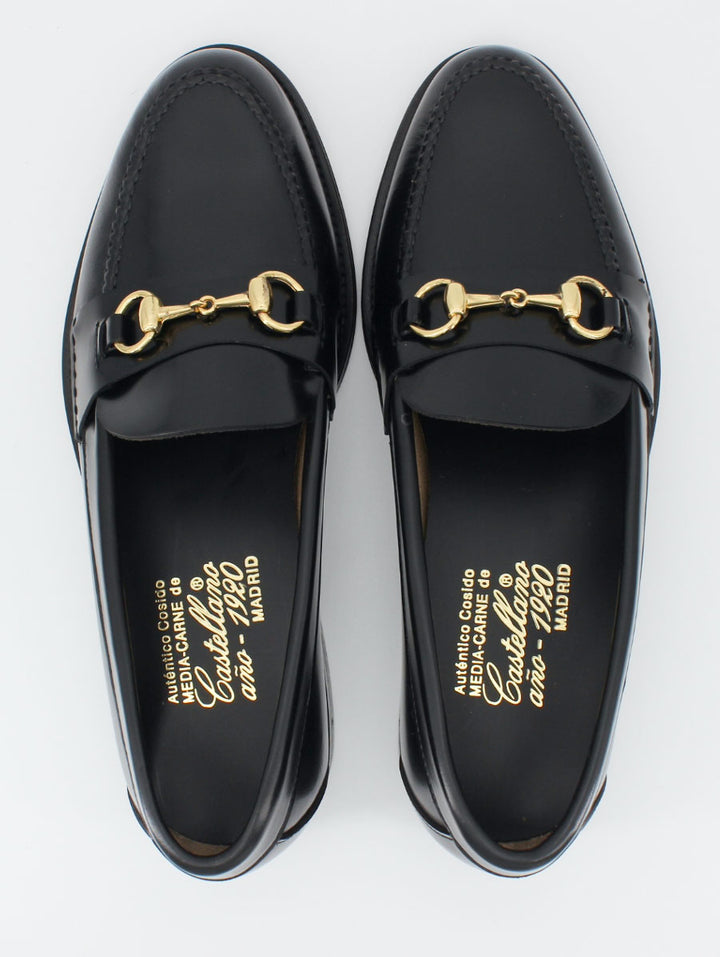 Men's loafers 5551 antik leather with black decoration