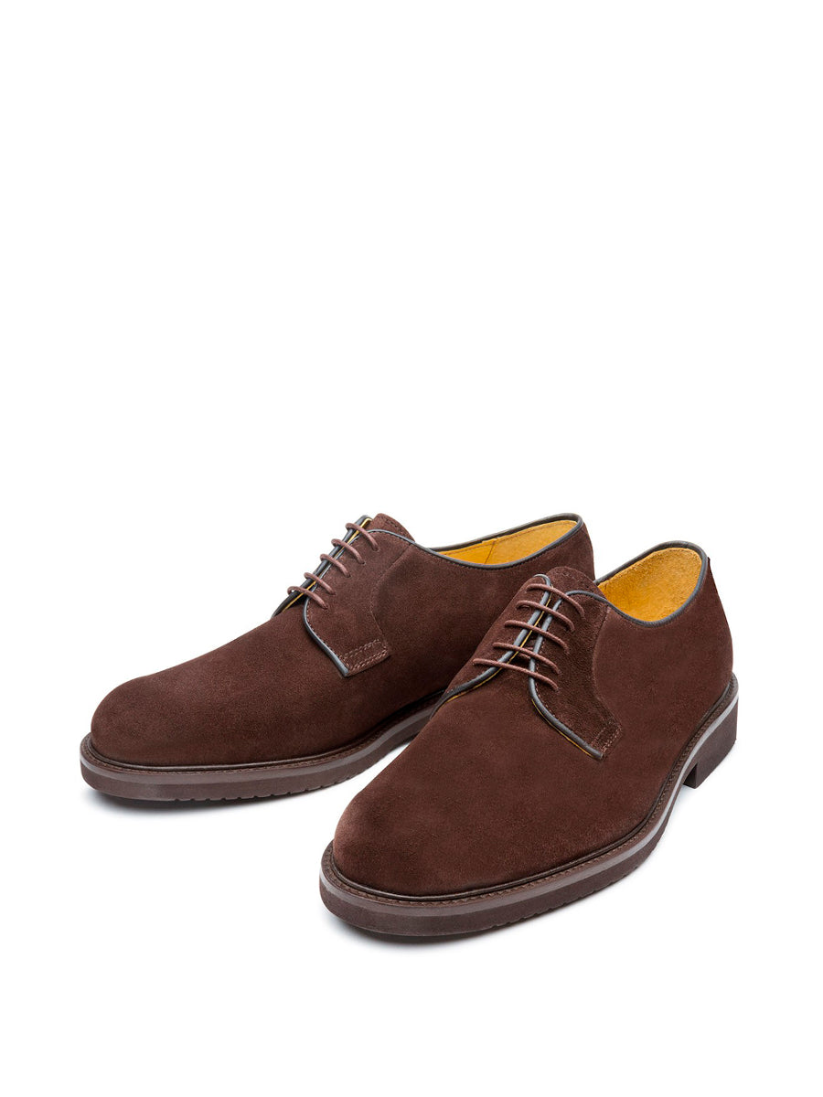 Zapatos blucher B31 color ante expresso marrón