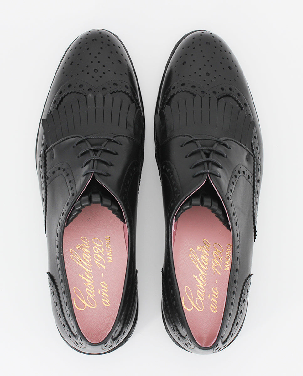 Zapatos de cordones mujer Adele color negro