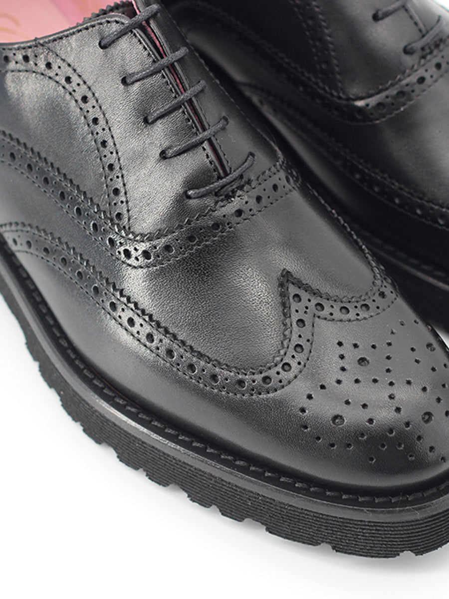 Zapatos de cordones mujer Alejandra color negro - Main Image