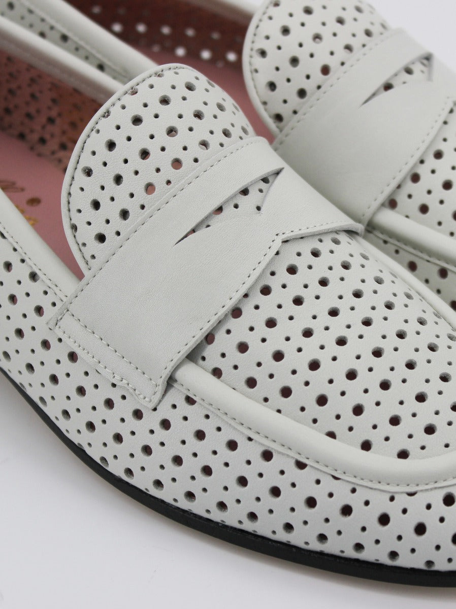 Mocasines Avegno piel color hielo
