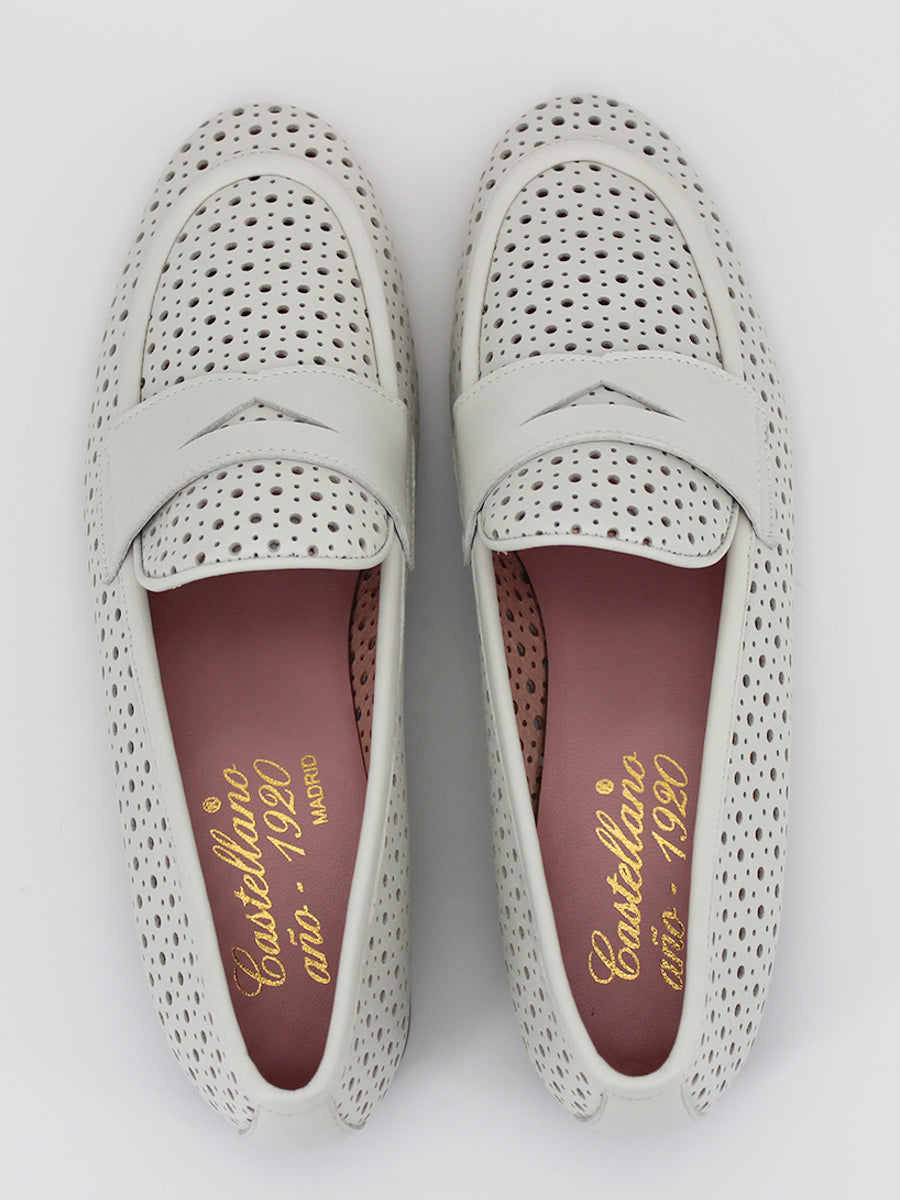 Mocasines Avegno piel color hielo