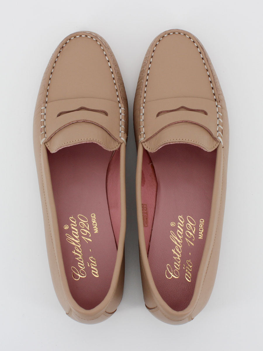 Mocasines de mujer Capri en piel de color old rose