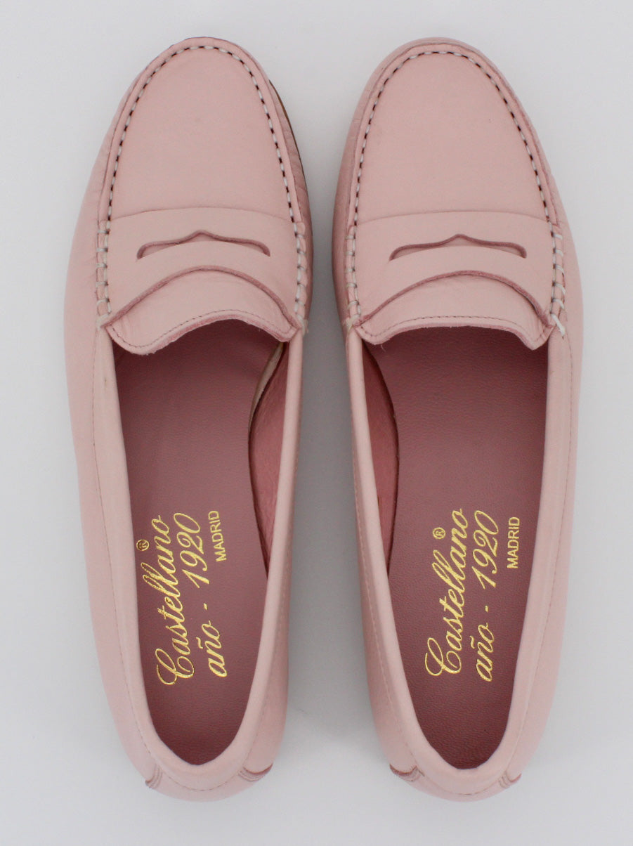 Capri women's loafers in quartz pink leather