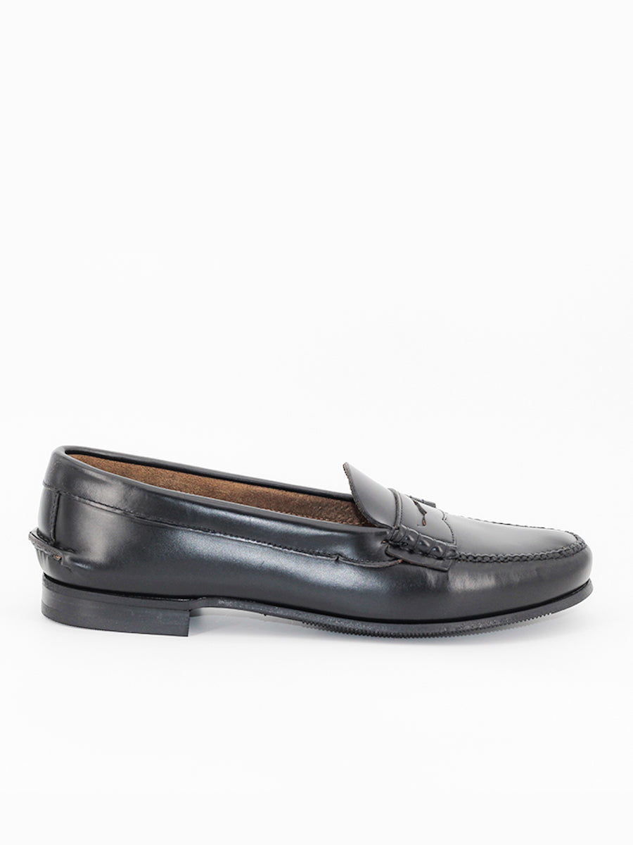 Centenario model black calf leather loafers