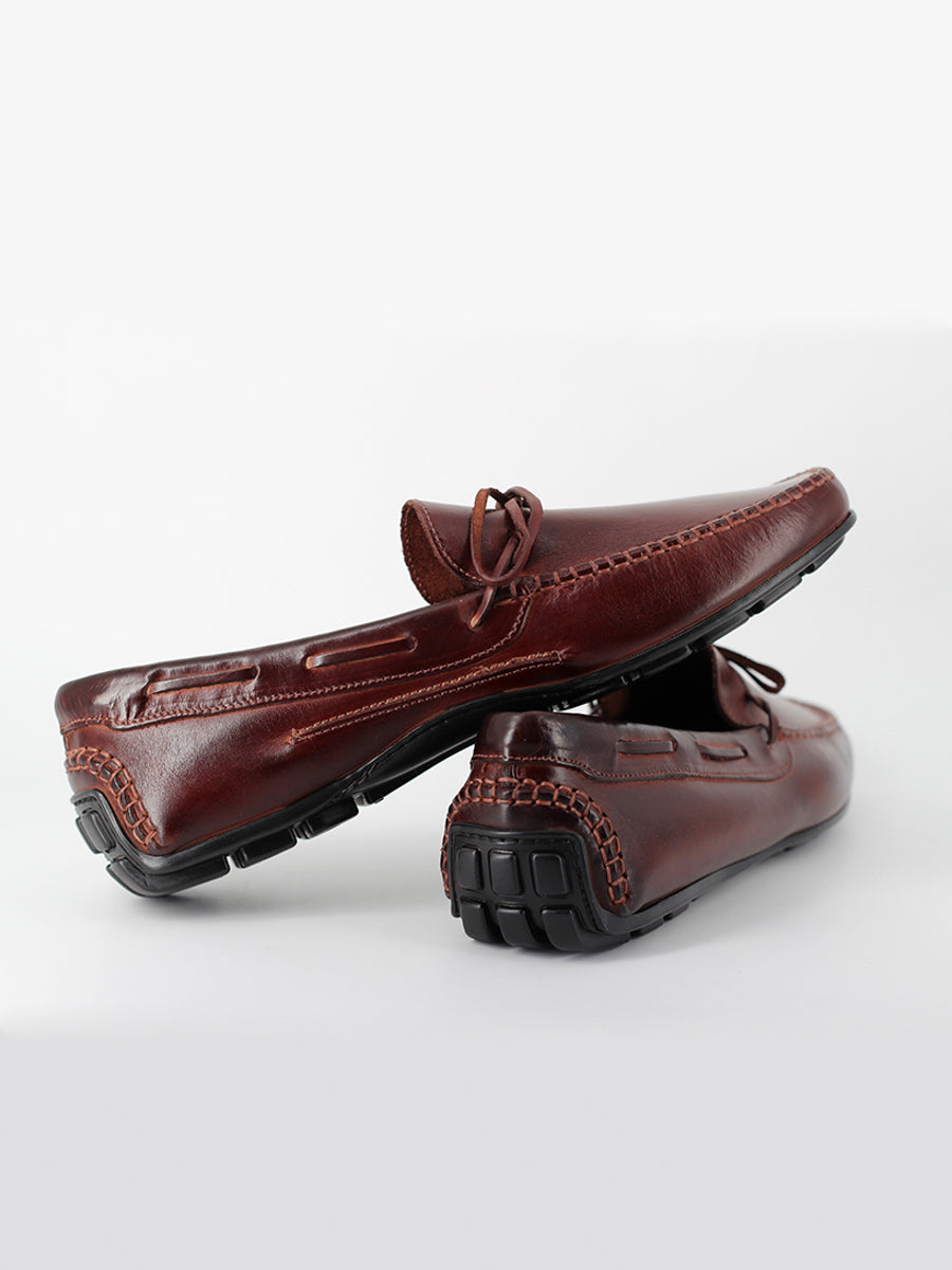 Moccasins model 6 brown bow