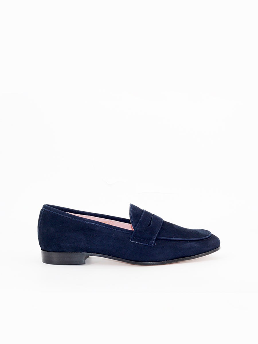 Genoa moccasins in navy suede