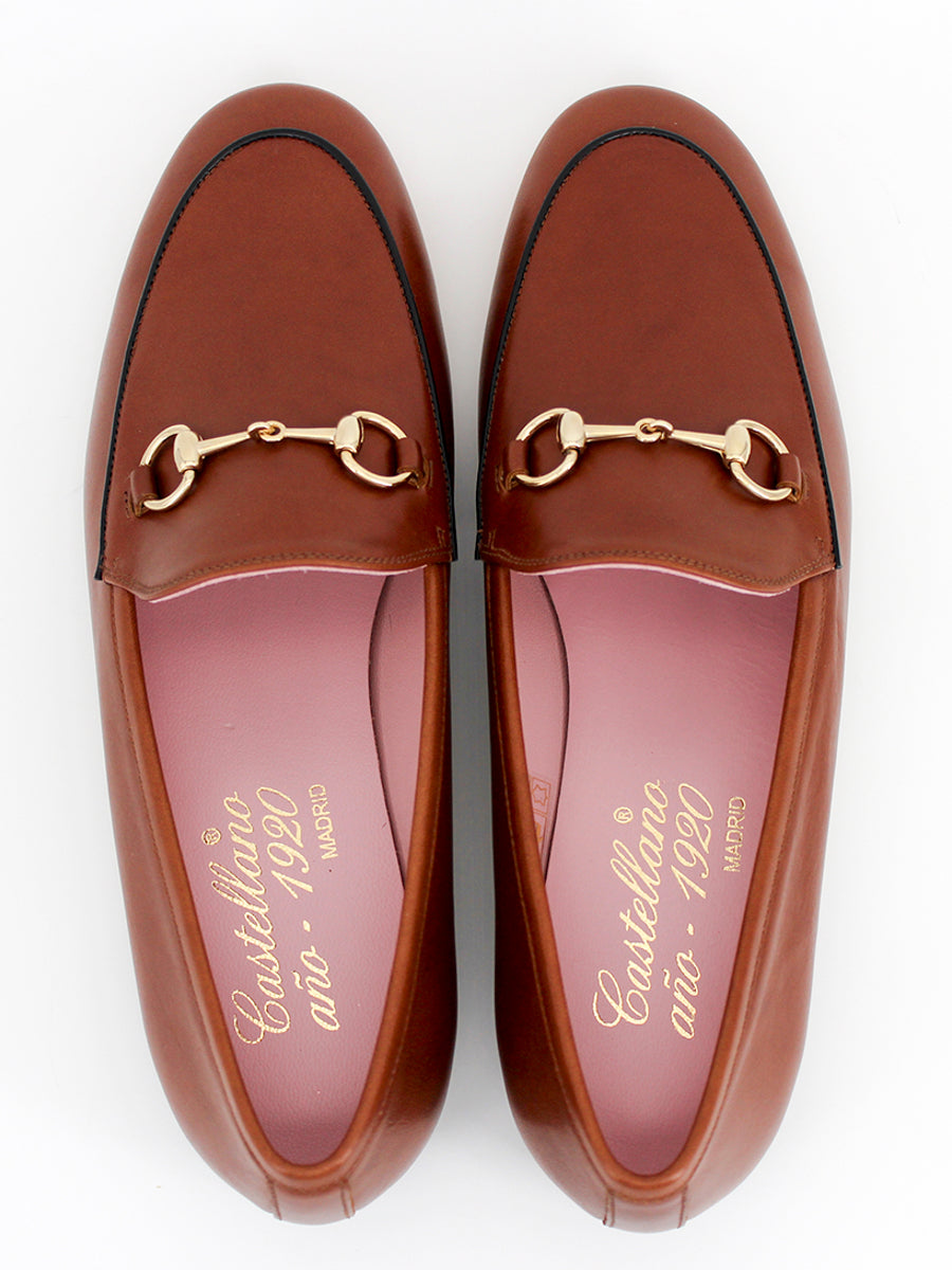 Mocasines Génova piel color marrón medio
