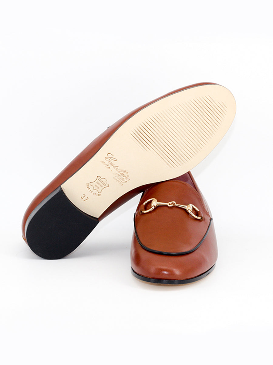 Mocasines Génova piel color marrón medio
