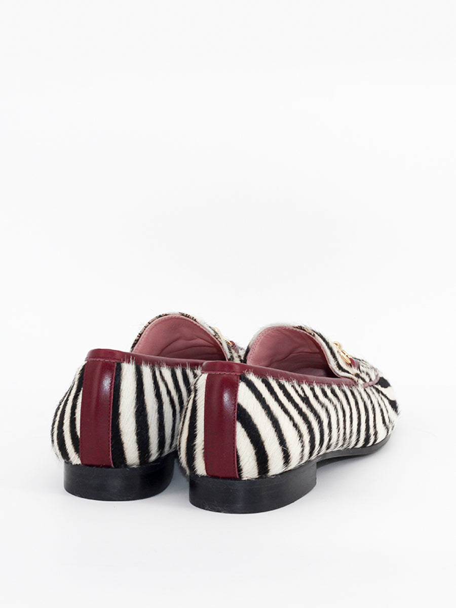 Mocasines Génova Cebra vivo burdeos