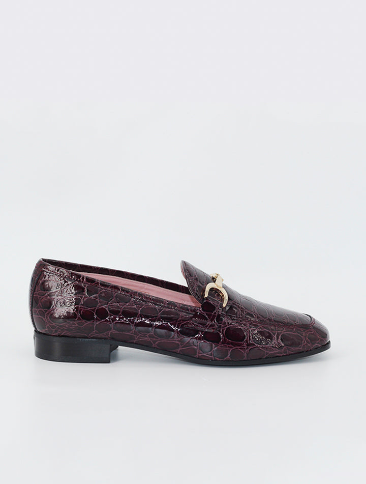 Giverny loafers in burgundy patent leather